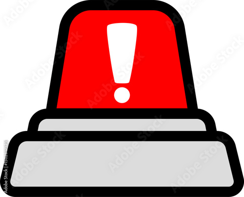 Red Siren Line Icon For Alerts