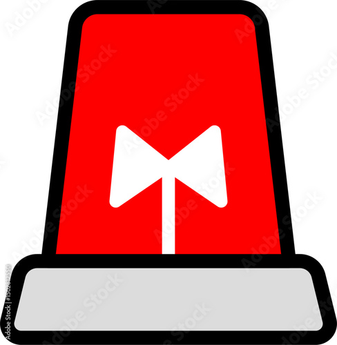 Black And Red Siren Graphic