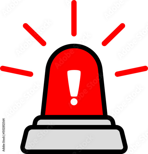 Siren Icon Simple Black Line