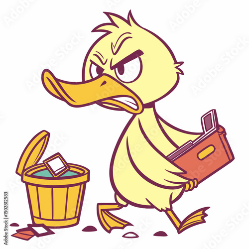 grumpy duck funny style.