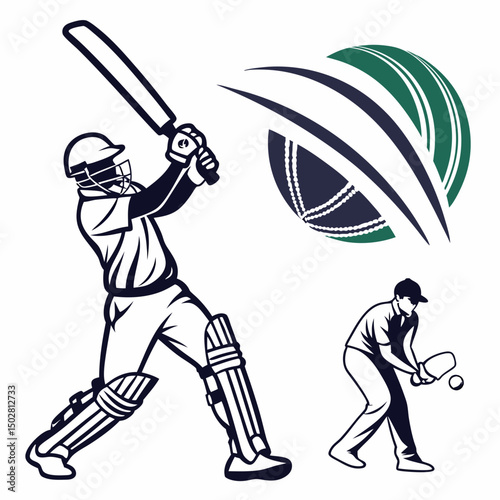 cricket player silhouette