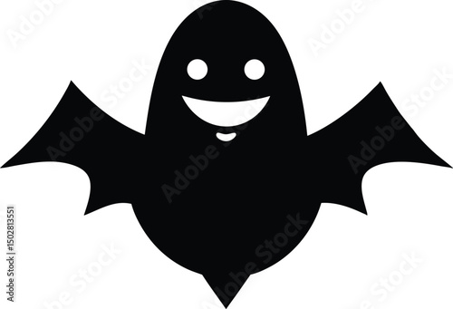 ghost happy vector icon.