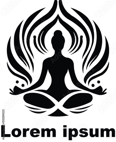 vector yoga logo design