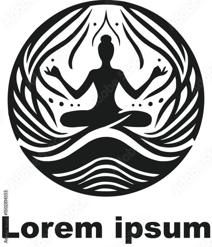 vector yoga logo design