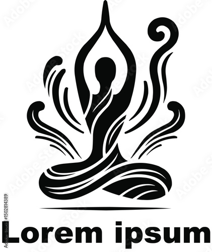 vector yoga logo design