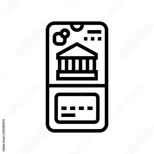 neobanking fintech line icon vector illustration