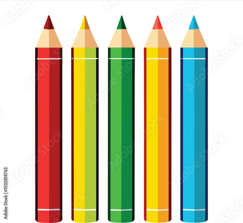 colored pencils vector illustration