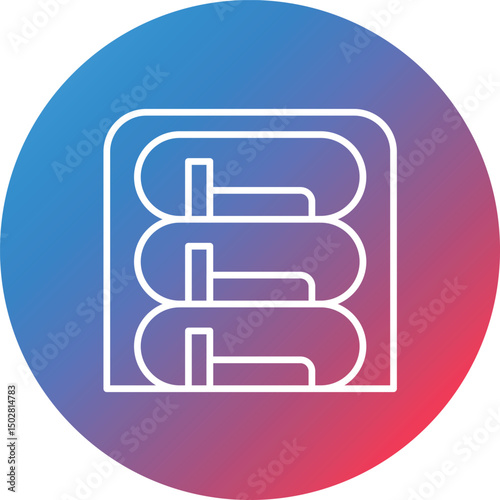 Capsule Hotel Line Gradient Circle Background Icon