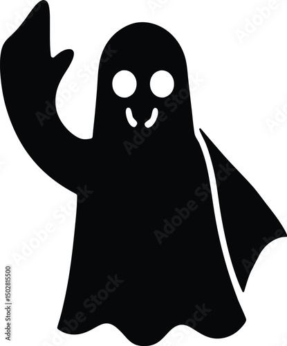 ghost salute vector icon.