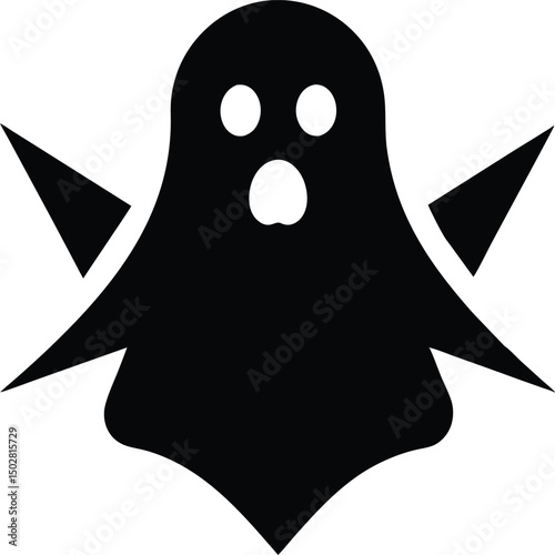 ghost scared vector icon.