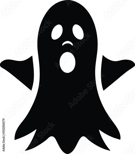 ghost surprised vector icon.