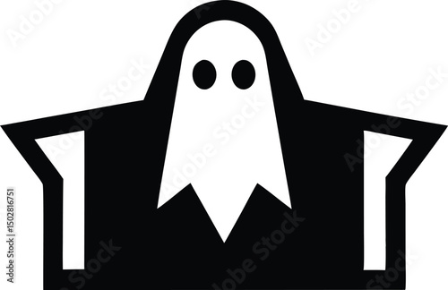 ghost watching vector icon.
