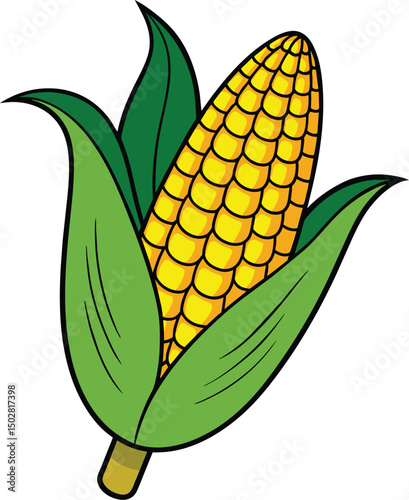 ear of corn vector illustration cartoon design