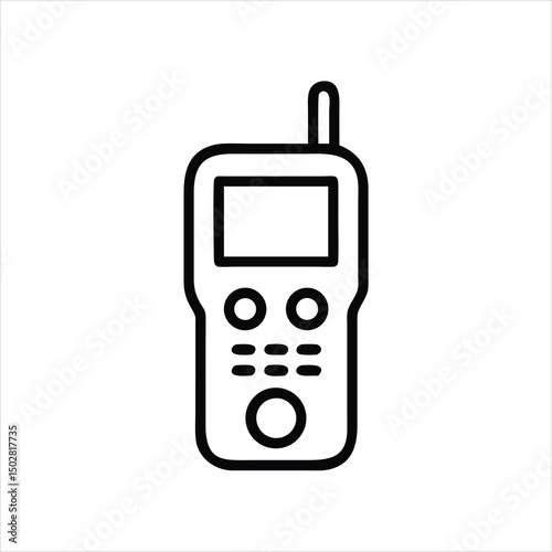 portable radio isolated on white