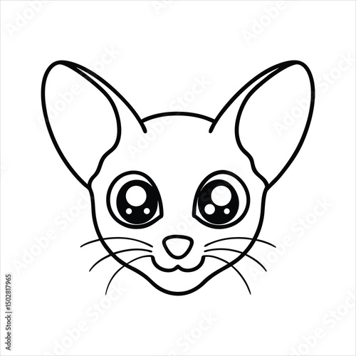 Close up Tarsier Head Illustration for Banner or Advertisement