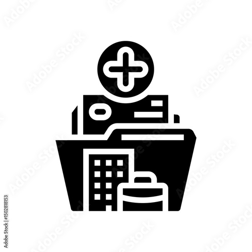 employee value proposition strategy head hunting glyph icon vector illustration