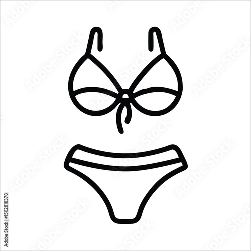 vector illustration of a bikini
