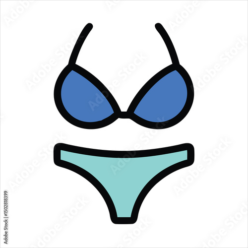 vector illustration of a bikini