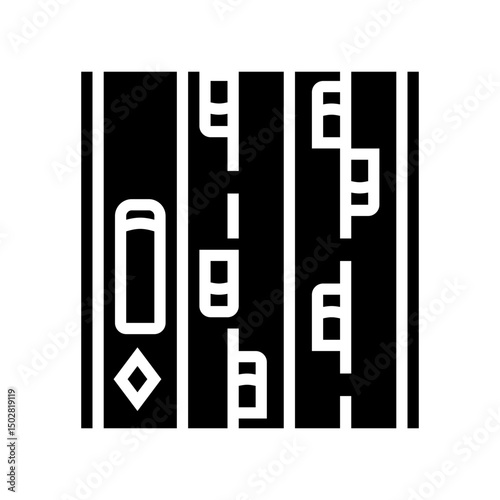 hov lane highway road glyph icon vector illustration