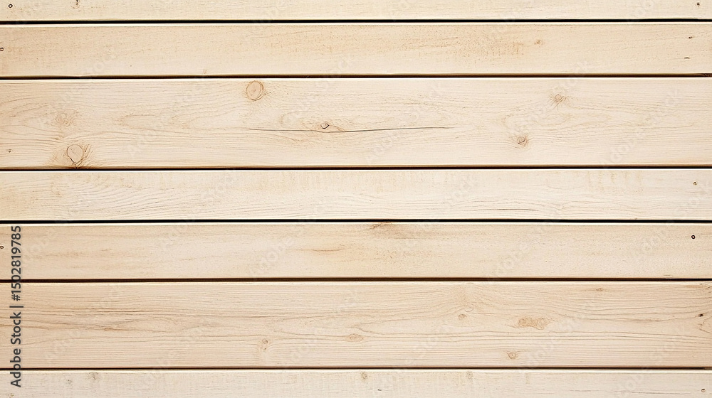 Obraz premium Light Beige Horizontal Wood Planks