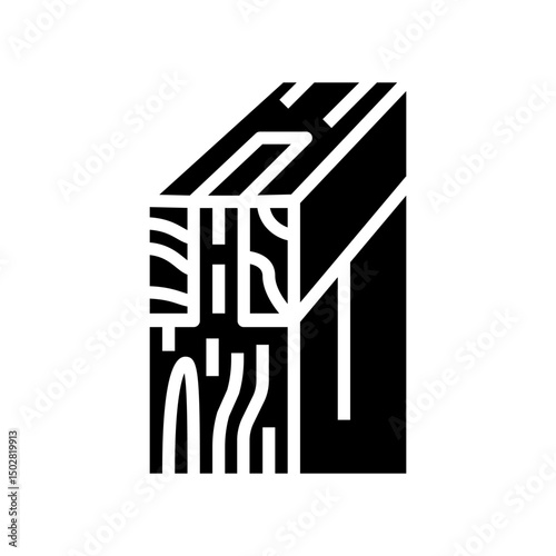 jointing wood frame house glyph icon vector illustration