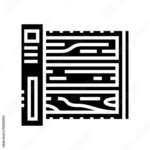precision wood cutting framing glyph icon vector illustration