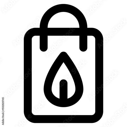 Nature bag icon with line and simple style