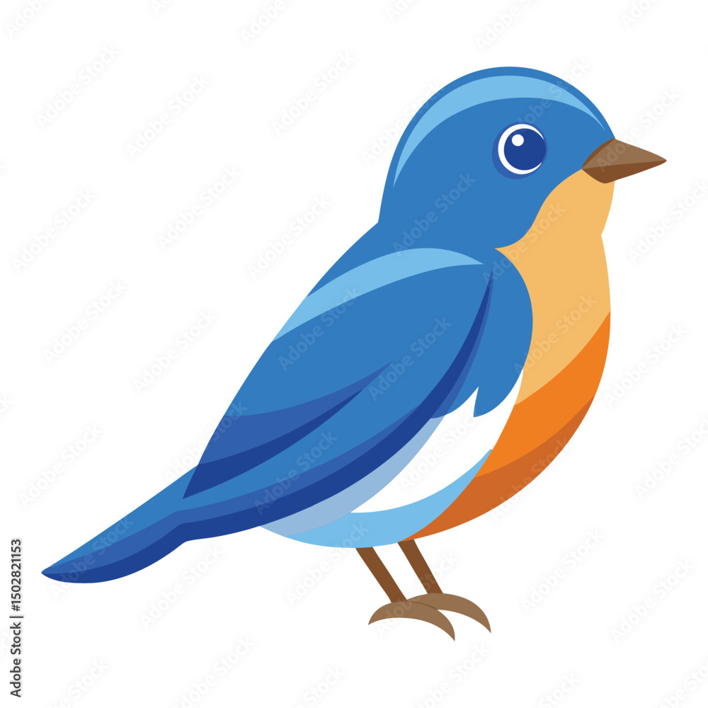 Fototapeta premium blue bird vector illustration