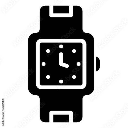 wristwatch solid icon