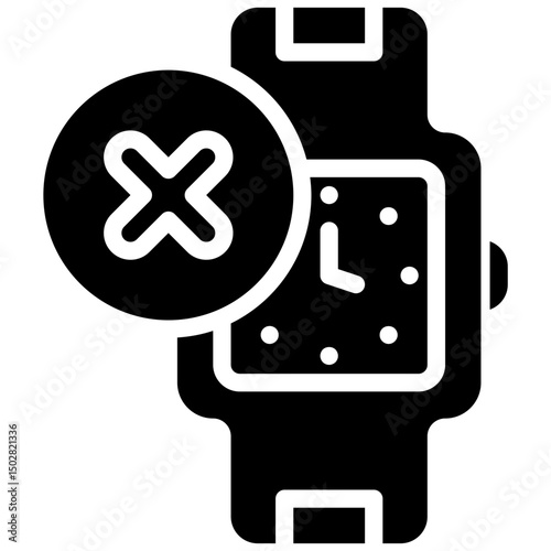 smartwatch delete solid icon	