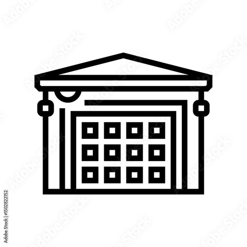 garage security camera line icon vector illustration