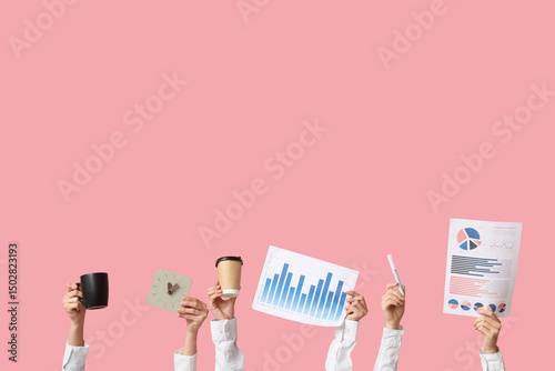 Female hands with coffee cu...