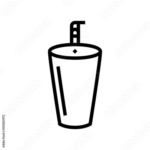 freestanding sink line icon vector illustration