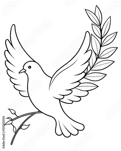 Dove coloring pages for kids