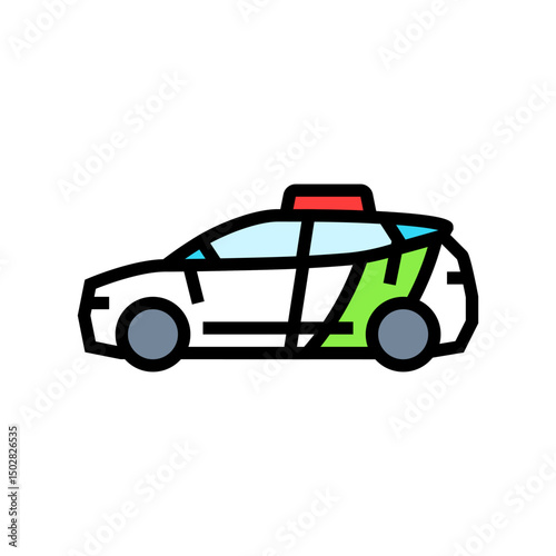 vehicle car share service color icon vector illustration