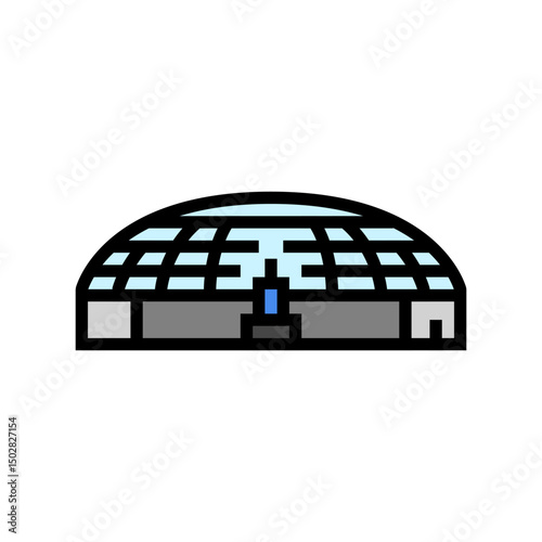 raw materials storage cement production color icon vector illustration