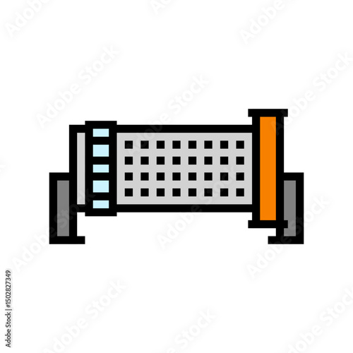 grinding mill cement production color icon vector illustration