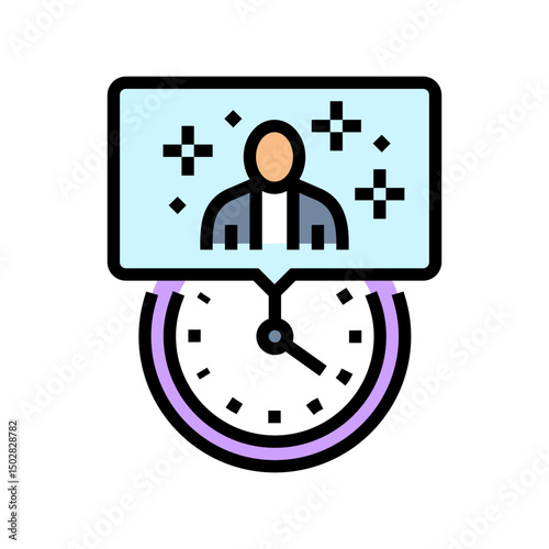 break time relaxation employee health color icon vector illustration