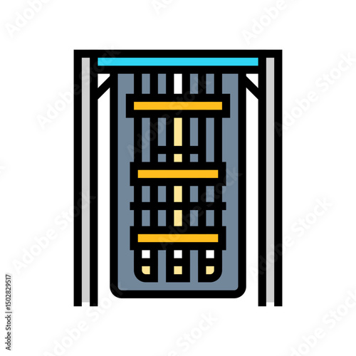 processor inside cooling chamber color icon vector illustration
