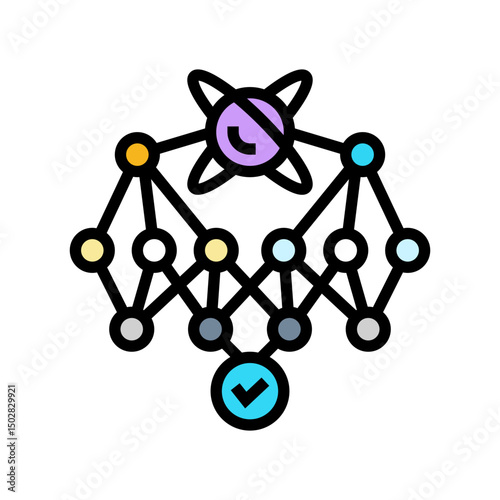 supremacy quantum computer color icon vector illustration