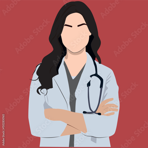 female doctor with stethoscope