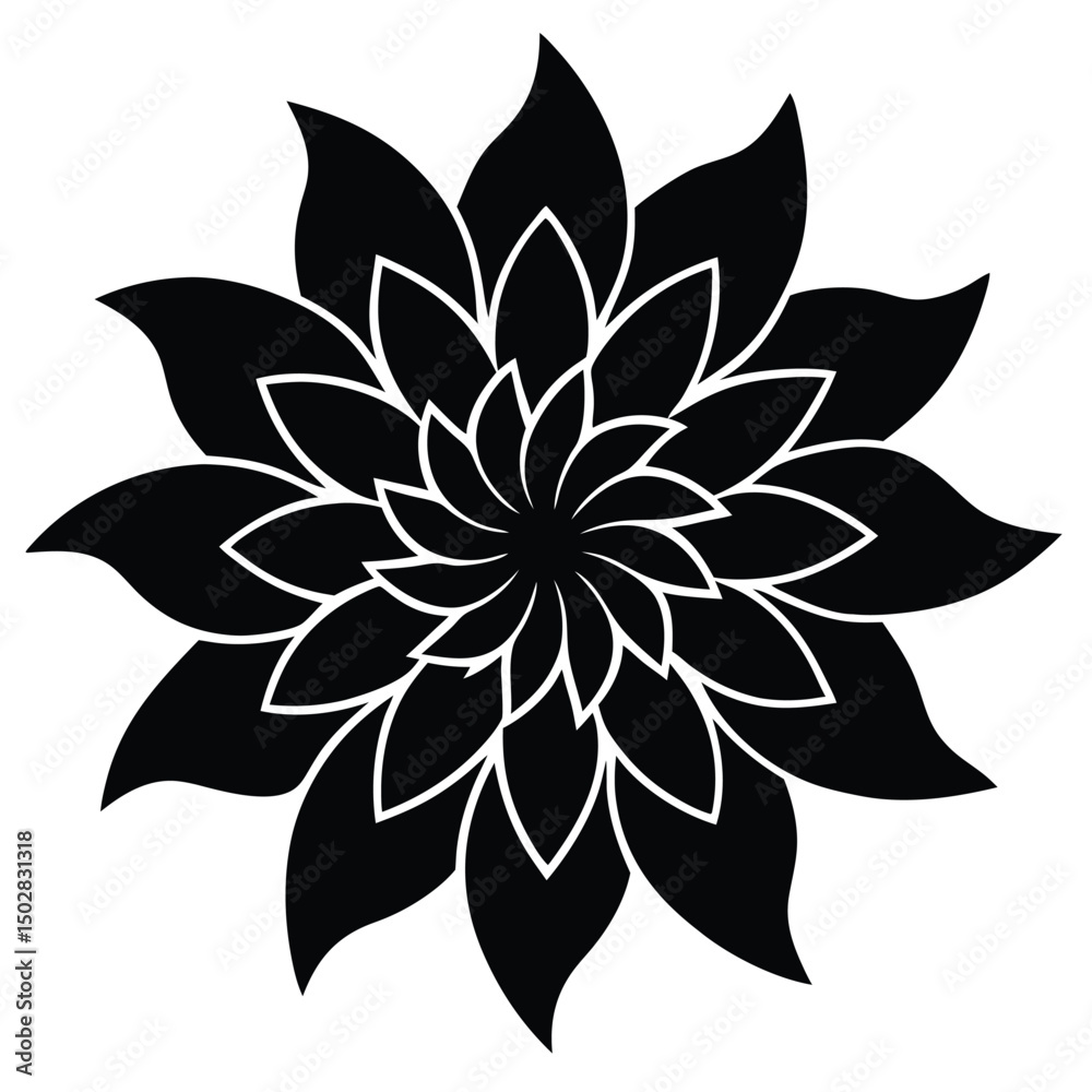 Fototapeta premium vector illustration of a flower