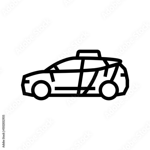 vehicle car share service line icon vector illustration