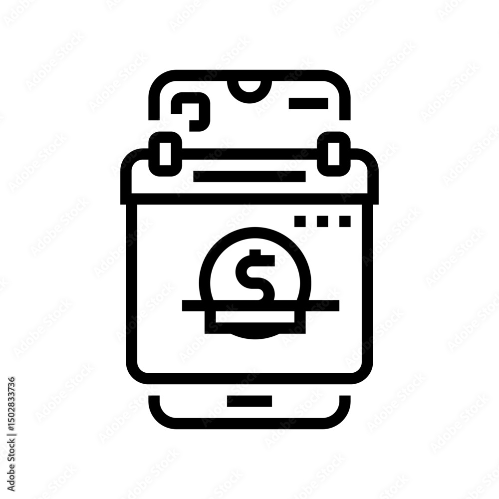 subscription car share service line icon vector illustration subscription car share service line icon vector illustration