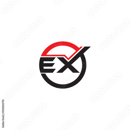 ex logo design minimal style, ex vector logo, ex initials, ex monogram logo