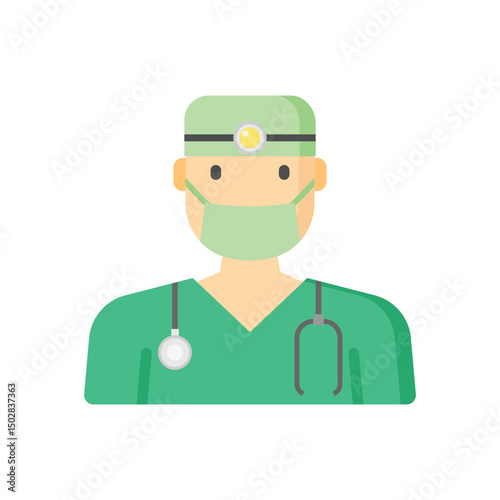 Male Veterinarian Character Icon Design