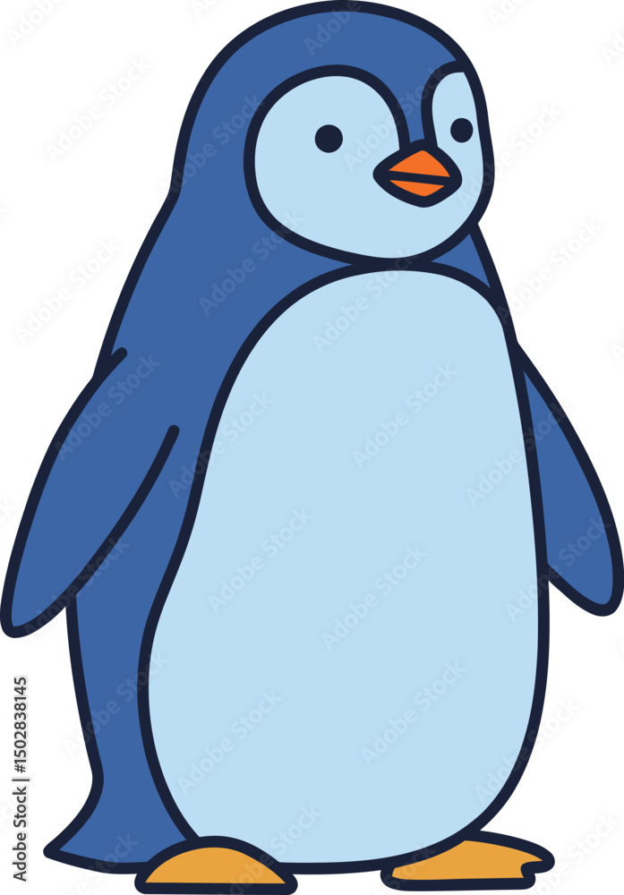 Obraz premium Vector art cute penguin illustration penguin cartoon animal drawing design art