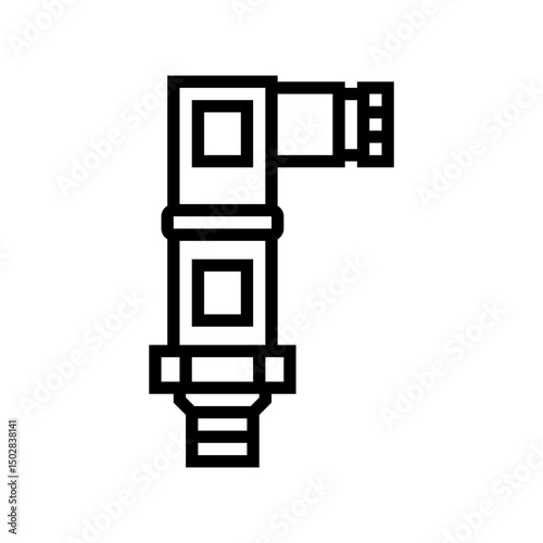 pressure sensor module line icon vector illustration