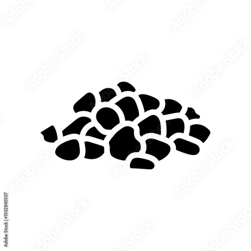 clinker cement production glyph icon vector illustration