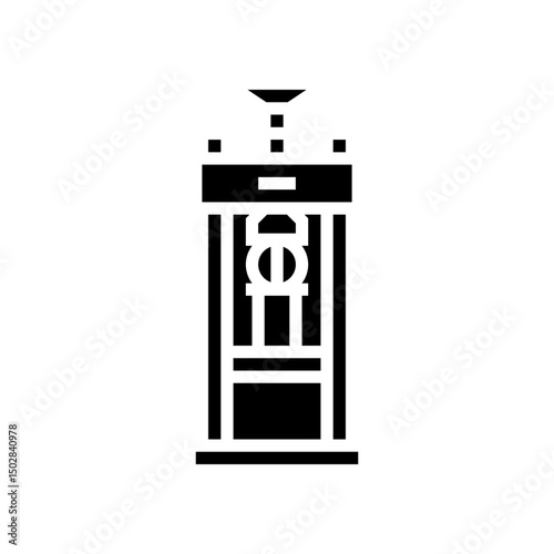 laboratory testing cement production glyph icon vector illustration
